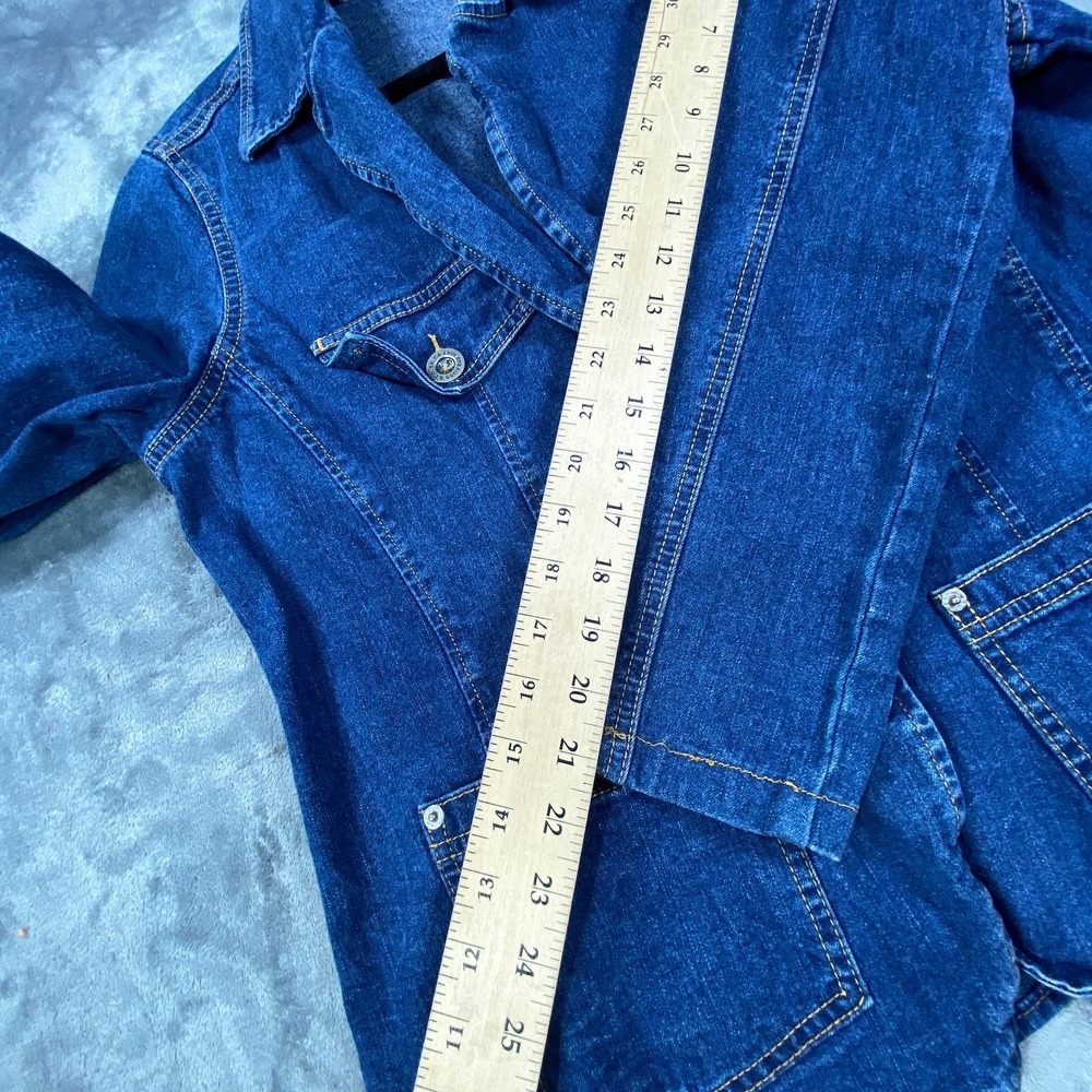 Vintage Levi's Denim Jacket 90's Trucker Womens 2X Ex-Boyfriend Light Plus Y2K - Picture 6 of 10